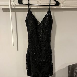 black sparkly homecoming dress.